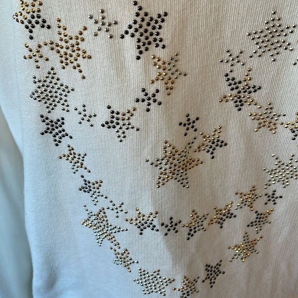 Zadig and Voltaire Upper Skull Star Studded Sweatshirt White - Picture 12 of 12